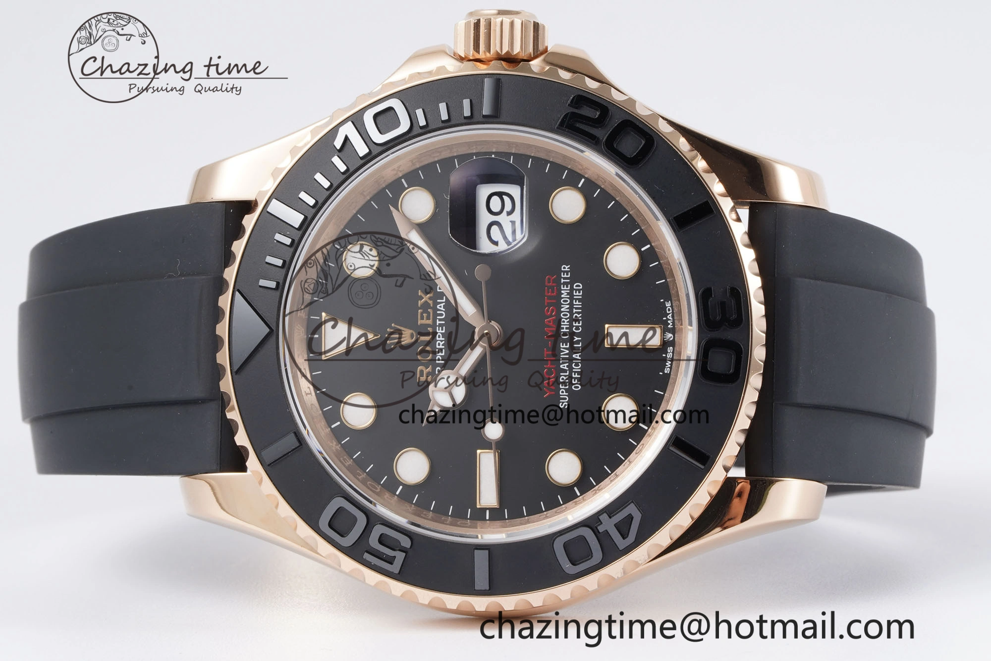 Yacht-Master 126655 VSF 1:1 Best Edition Black Ceramic Bezel on Oysterflex Rubber Strap VS3235