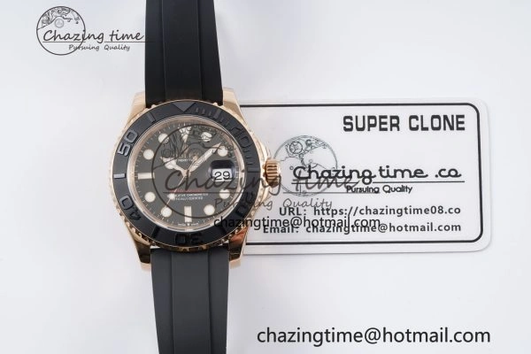 Yacht-Master 126655 VSF 1:1 Best Edition Black Ceramic Bezel on Oysterflex Rubber Strap VS3235