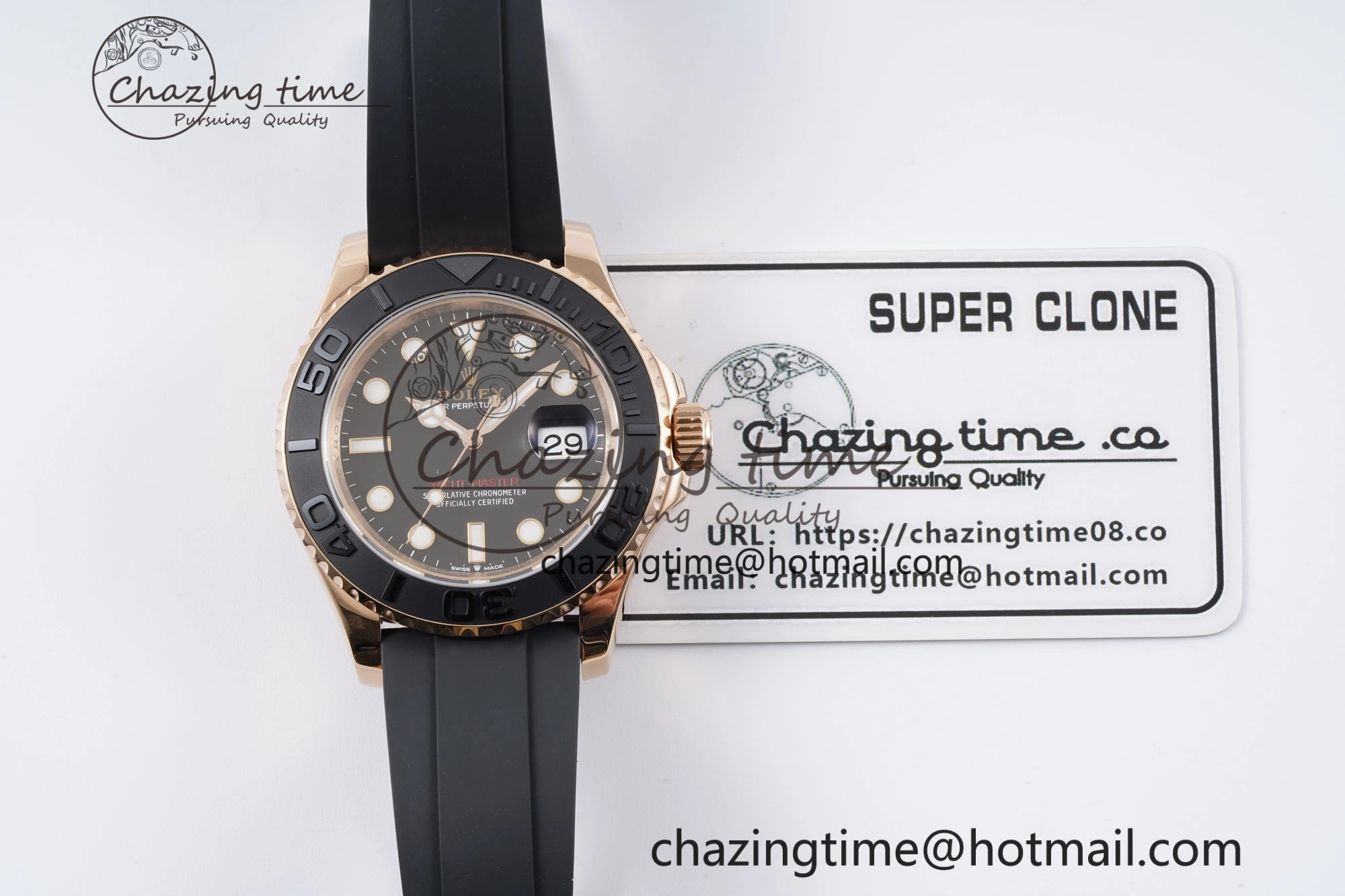 Yacht-Master 126655 VSF 1:1 Best Edition Black Ceramic Bezel on Oysterflex Rubber Strap VS3235