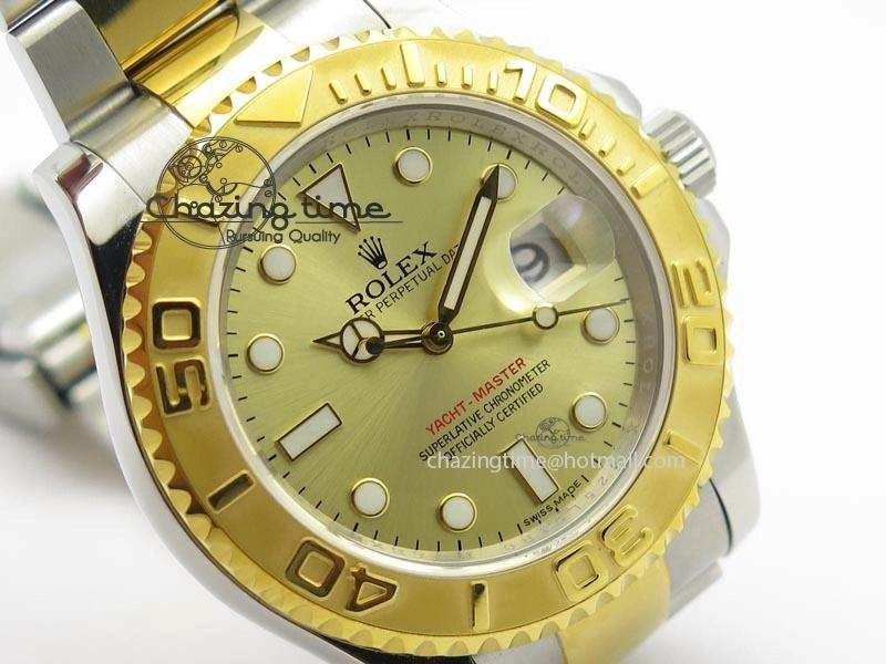 Yacht-Master 16623 JF Best Edition YG Dial On SS YG Bracelet A2836