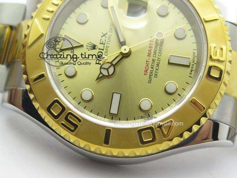 Yacht-Master 16623 JF Best Edition YG Dial On SS YG Bracelet A2836