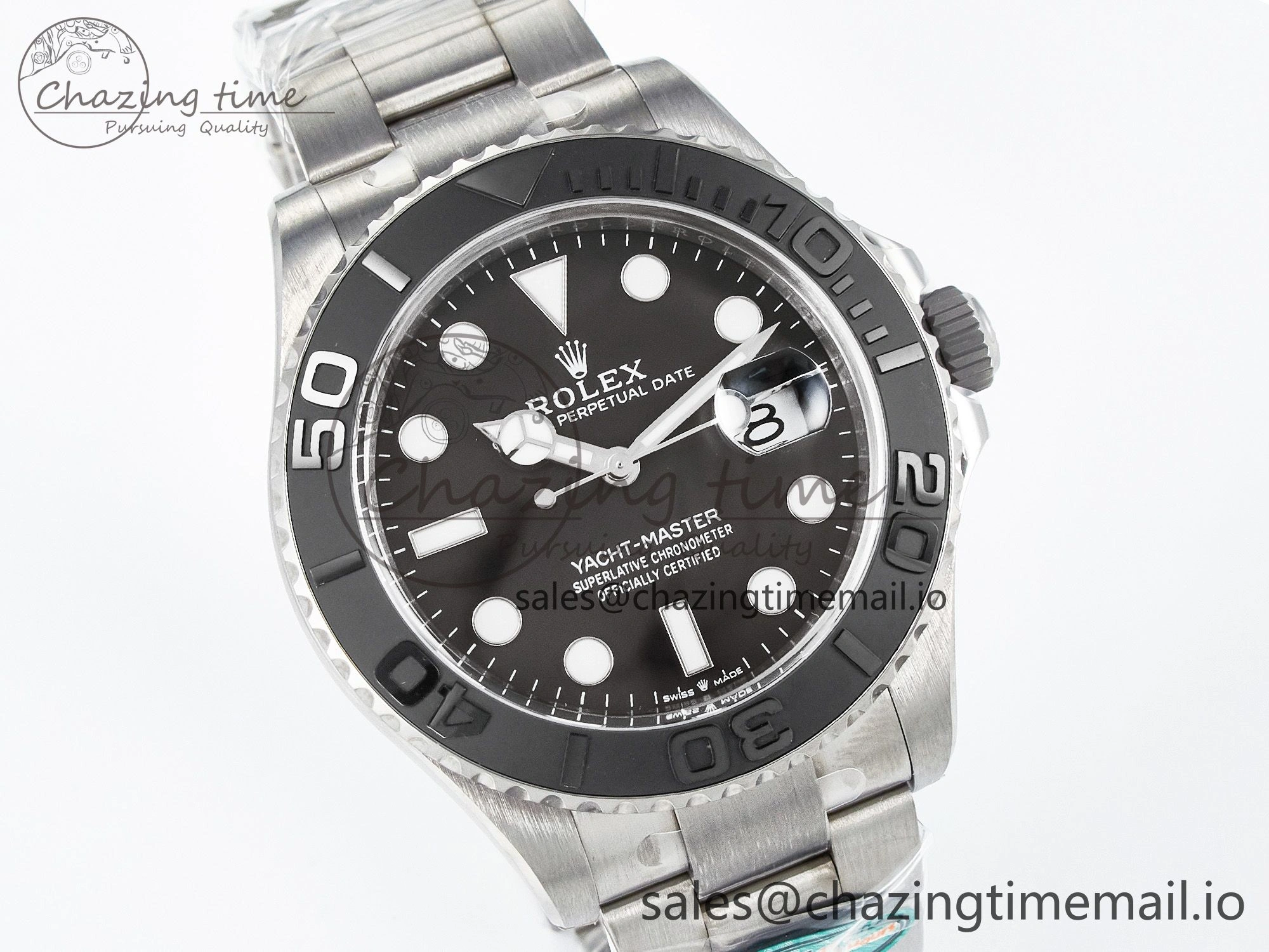 Yacht-Master 226627 Titanium Clean 1:1 Best Edition Black Dial on Titanium Bracelet VR3235