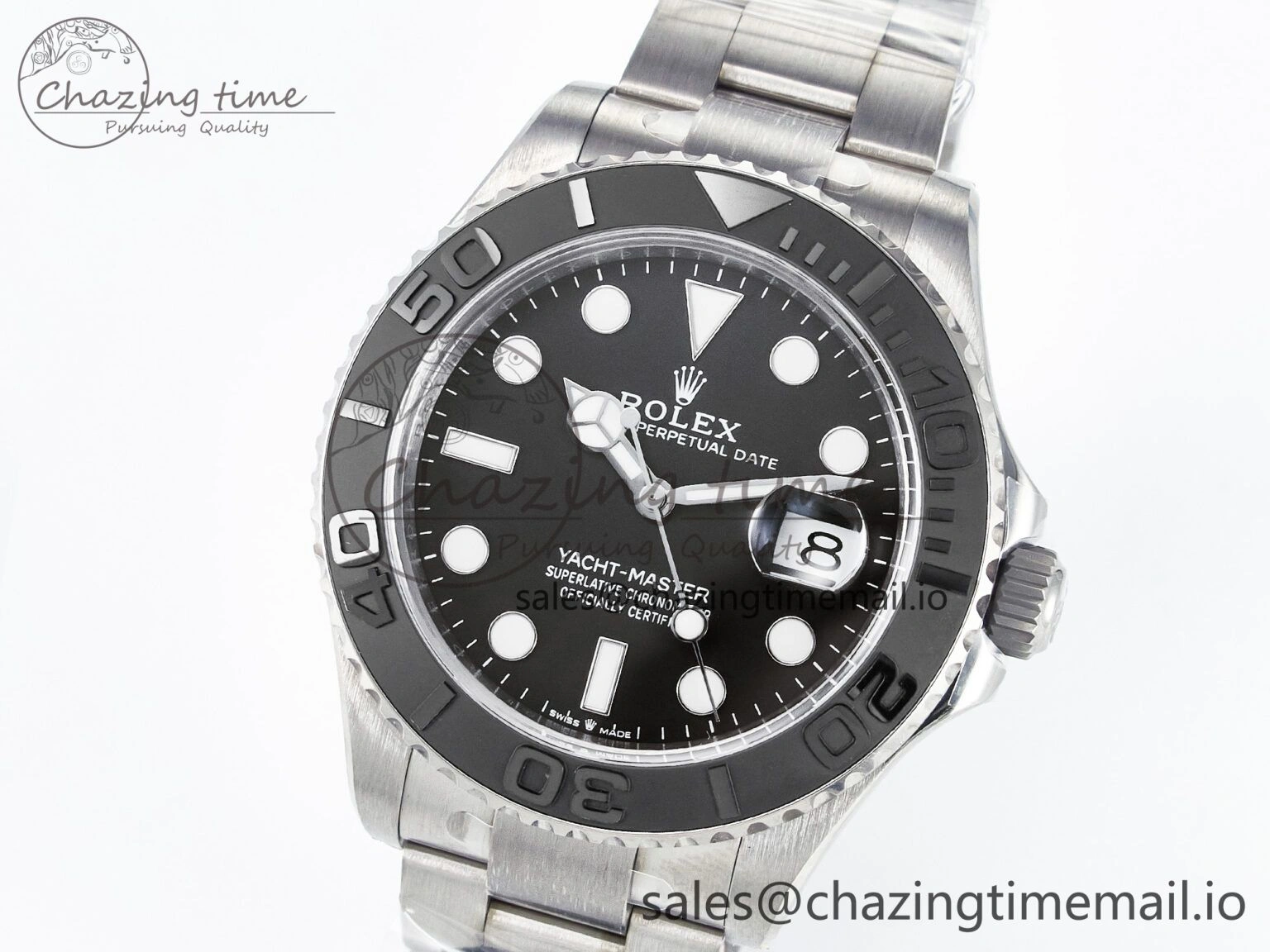 Yacht-Master 226627 Titanium Clean 1:1 Best Edition Black Dial on Titanium Bracelet VR3235