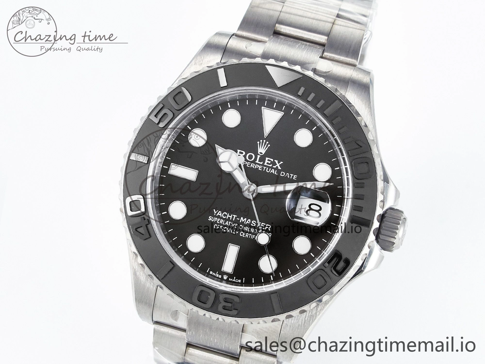 Yacht-Master 226627 Titanium Clean 1:1 Best Edition Black Dial on Titanium Bracelet VR3235