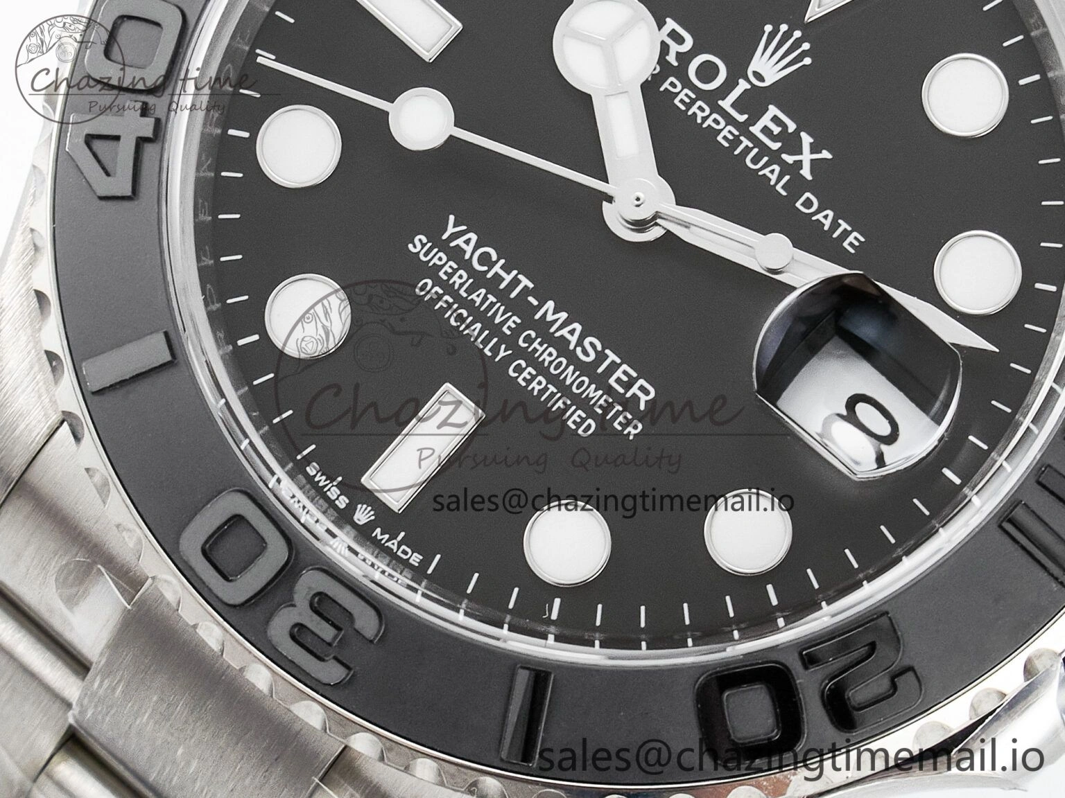 Yacht-Master 226627 Titanium Clean 1:1 Best Edition Black Dial on Titanium Bracelet VR3235