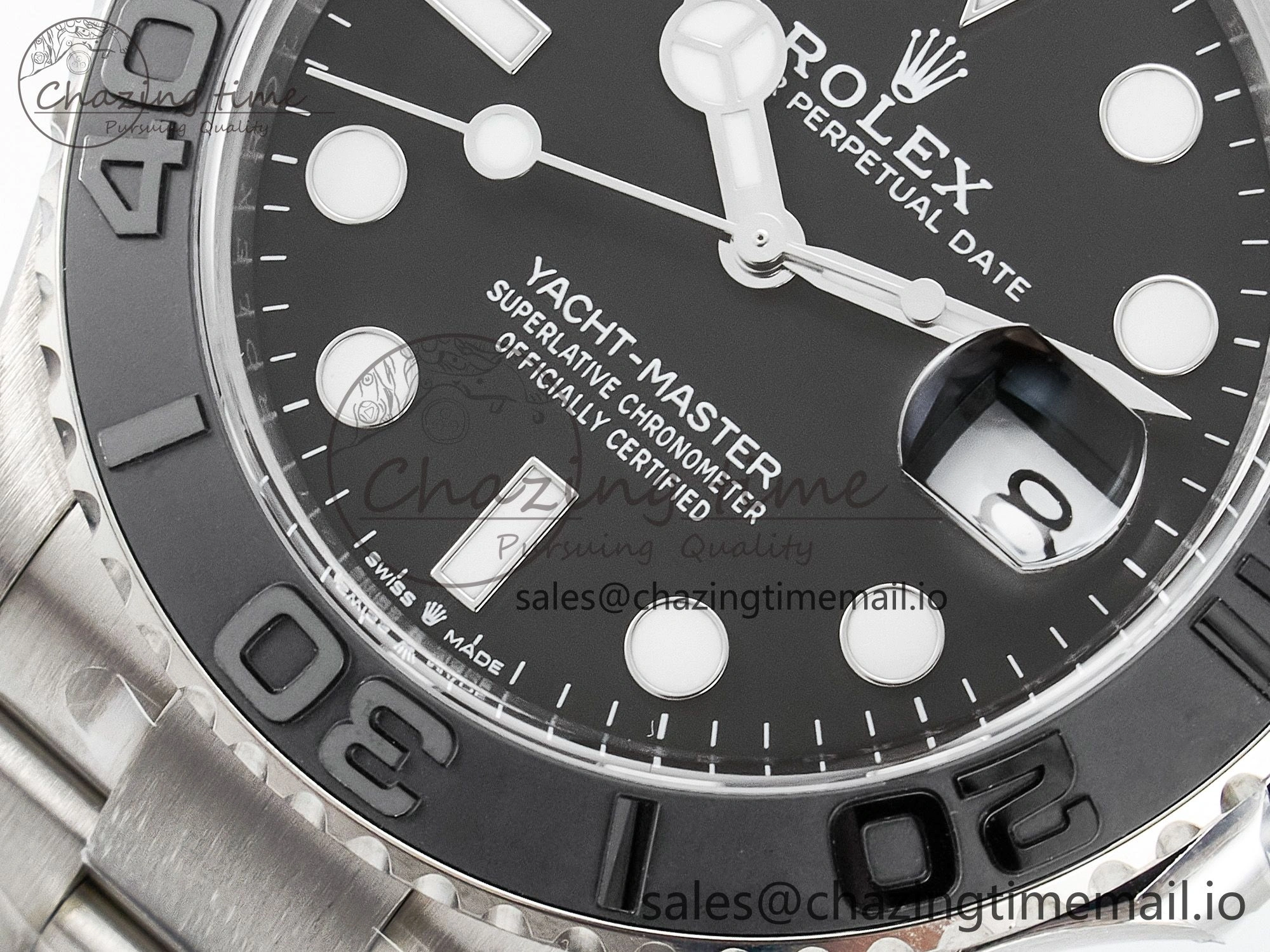 Yacht-Master 226627 Titanium Clean 1:1 Best Edition Black Dial on Titanium Bracelet VR3235