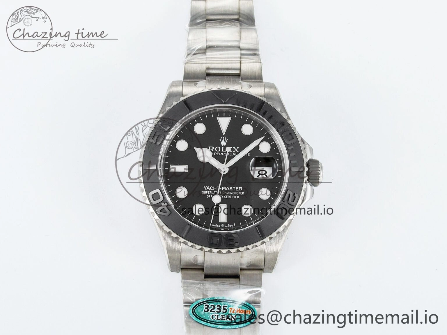 Yacht-Master 226627 Titanium Clean 1:1 Best Edition Black Dial on Titanium Bracelet VR3235