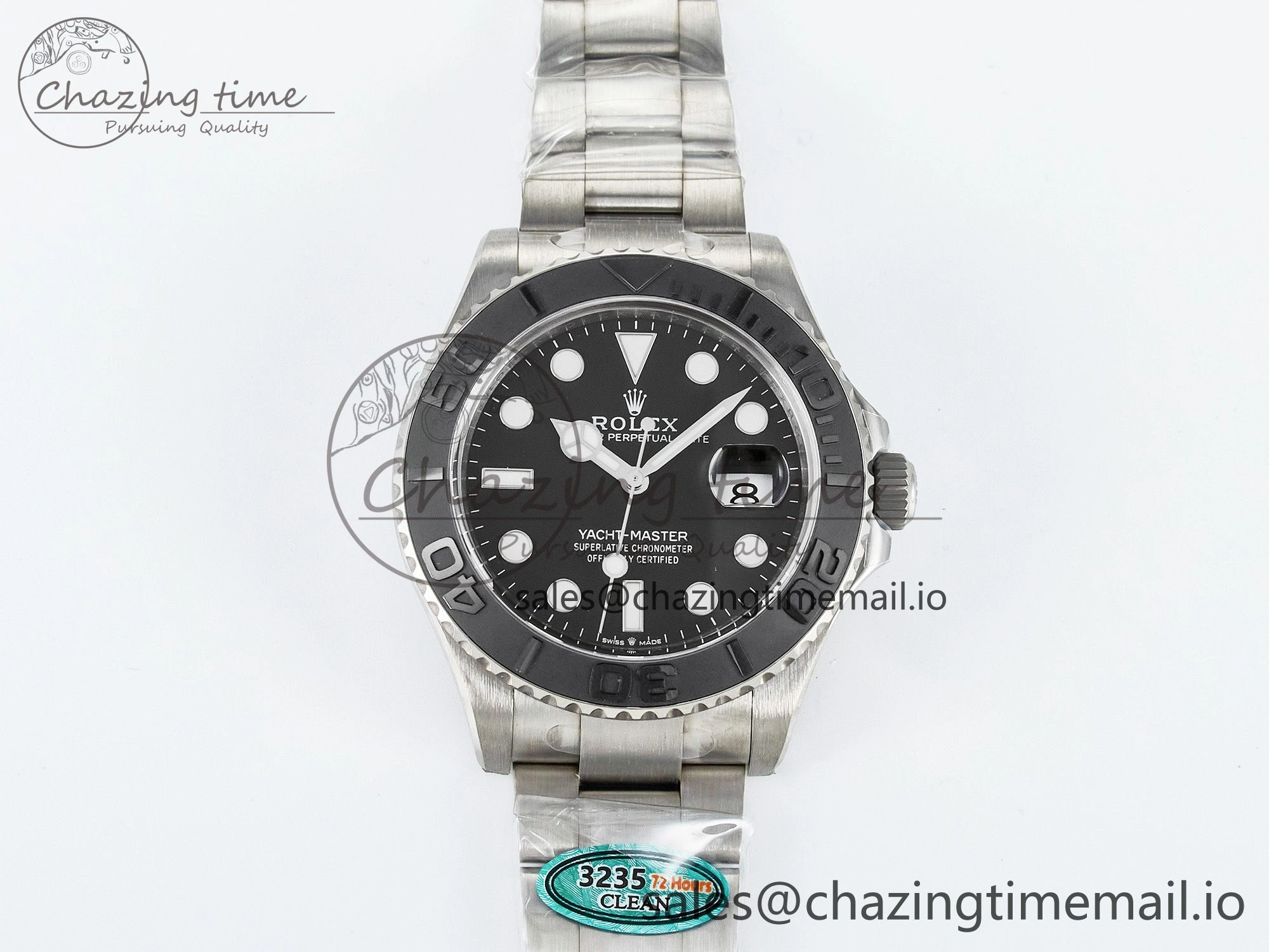 Yacht-Master 226627 Titanium Clean 1:1 Best Edition Black Dial on Titanium Bracelet VR3235