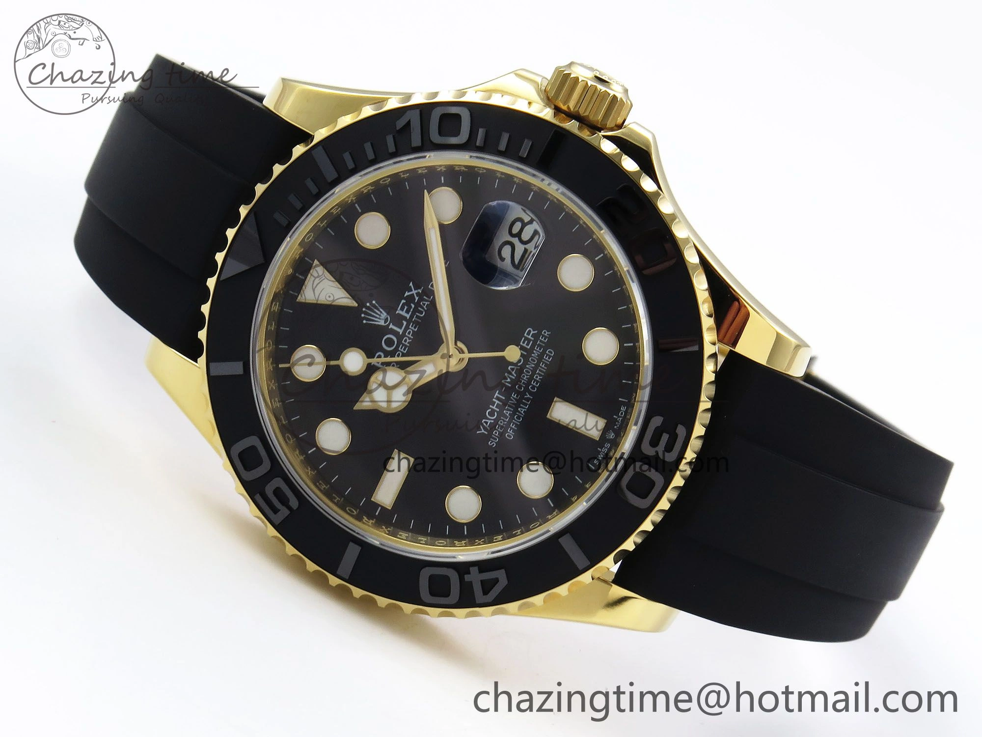 Yacht-Master 226658 SuperF 1:1 Best Edition Black Dial on Oysterflex Strap VR3235