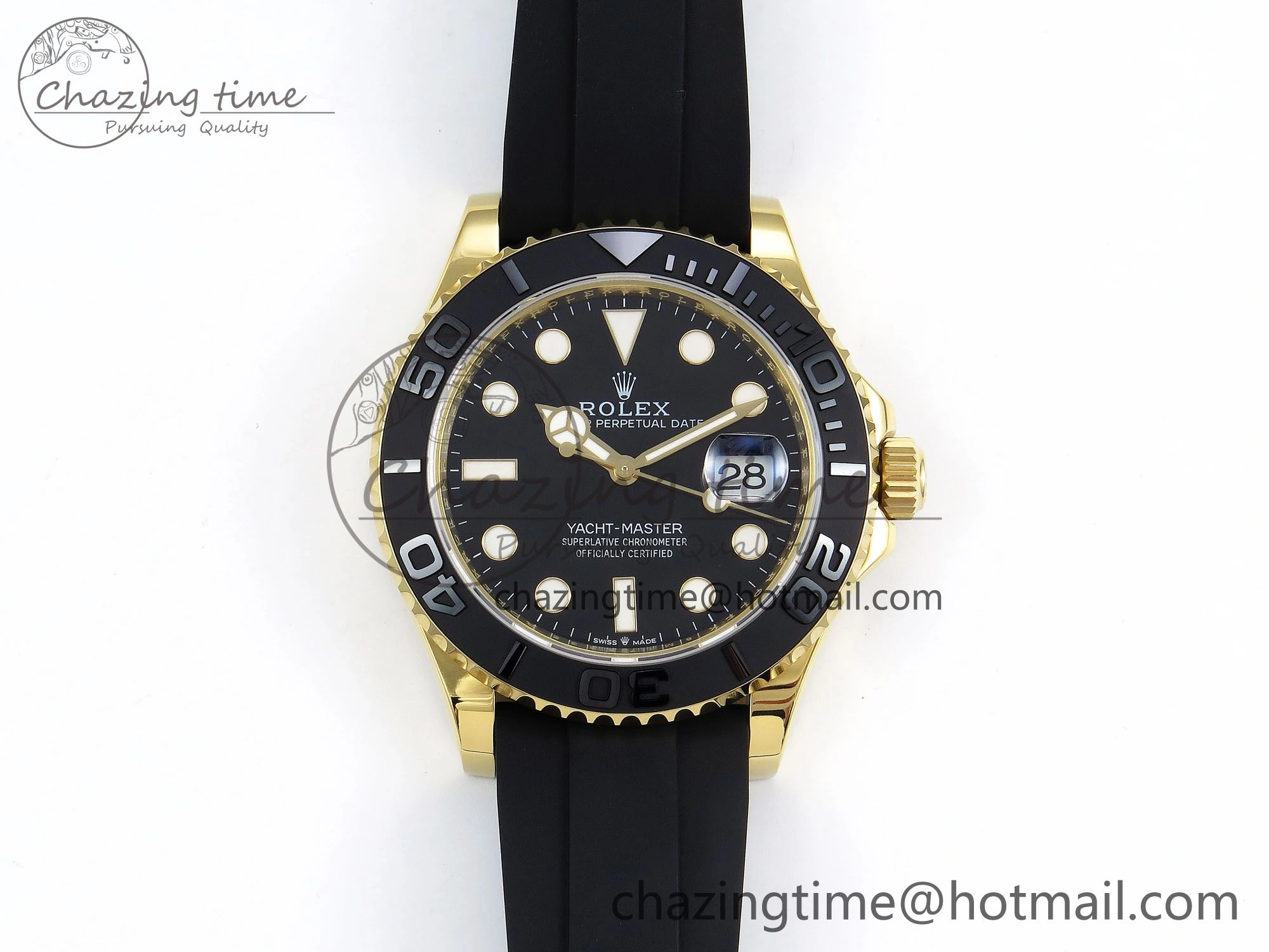 Yacht-Master 226658 SuperF 1:1 Best Edition Black Dial on Oysterflex Strap VR3235