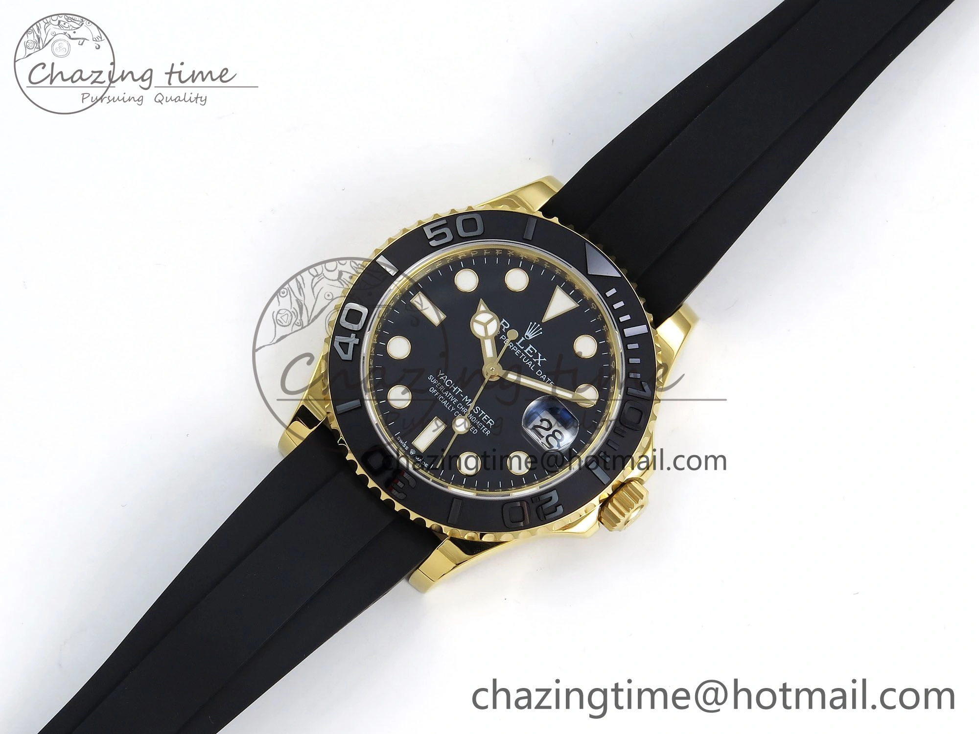 Yacht-Master 226658 SuperF 1:1 Best Edition Black Dial on Oysterflex Strap VR3235