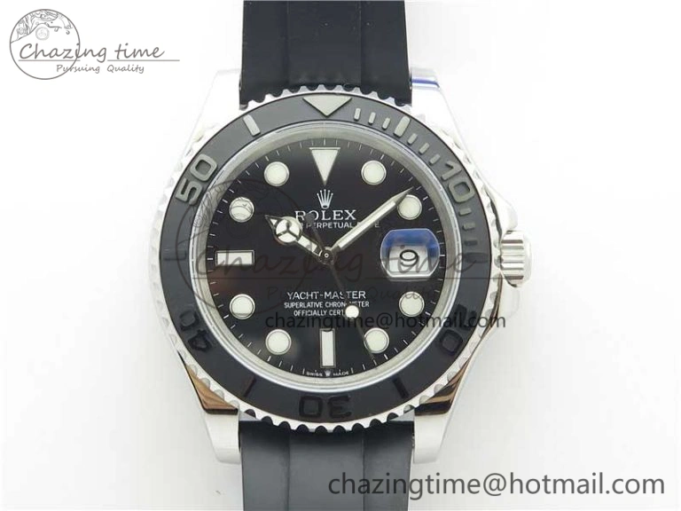 Yacht-Master 226659 42mm BP Maker Best Edition Black Ceramic Bezel on Oysterflex Rubber Strap A2824