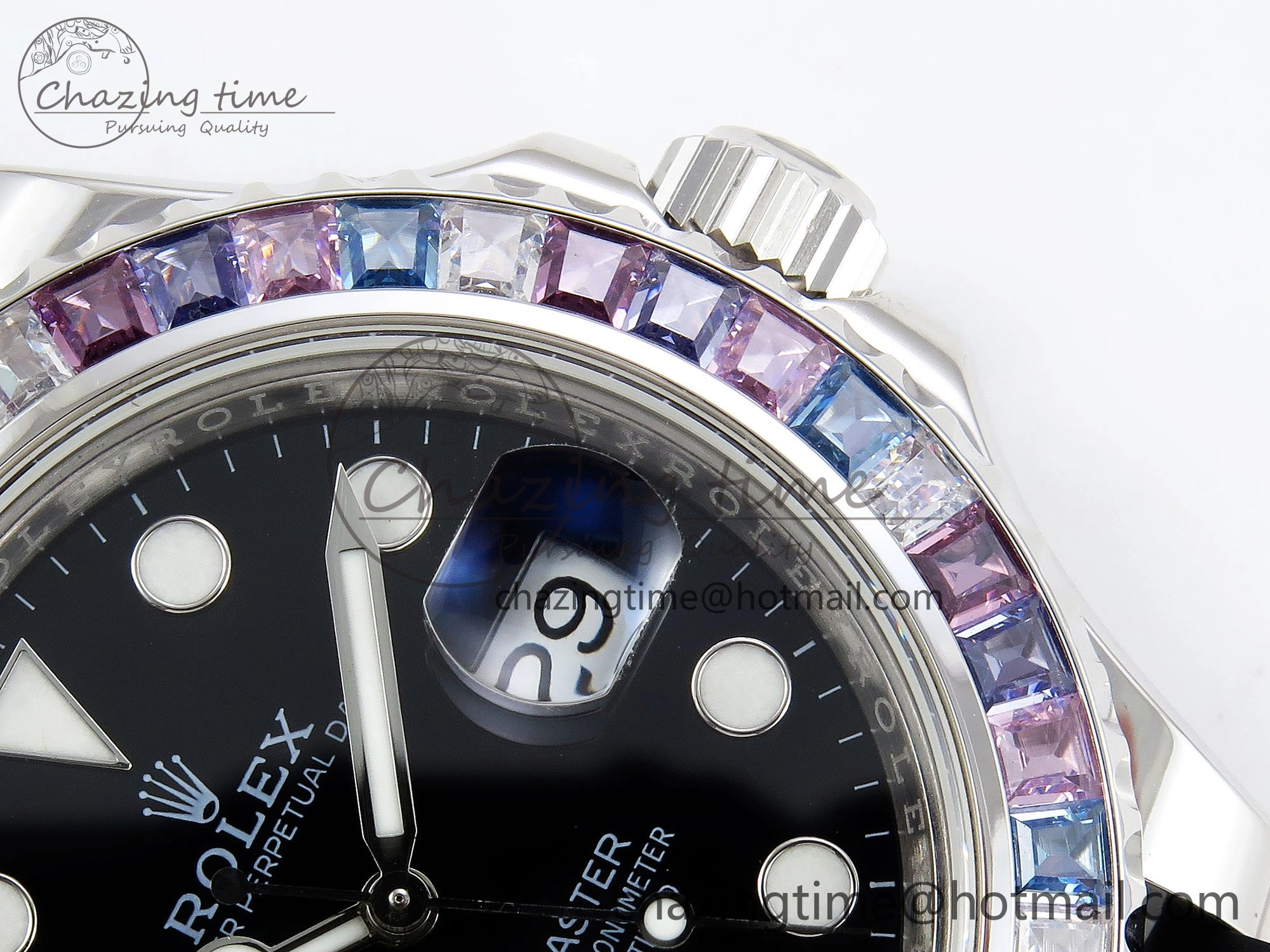 Yacht-Master 226659 KF 1:1 Best Edition Diamonds Bezel WG Wrapped on Oysterflex Strap VR3235 (Gen Weight)