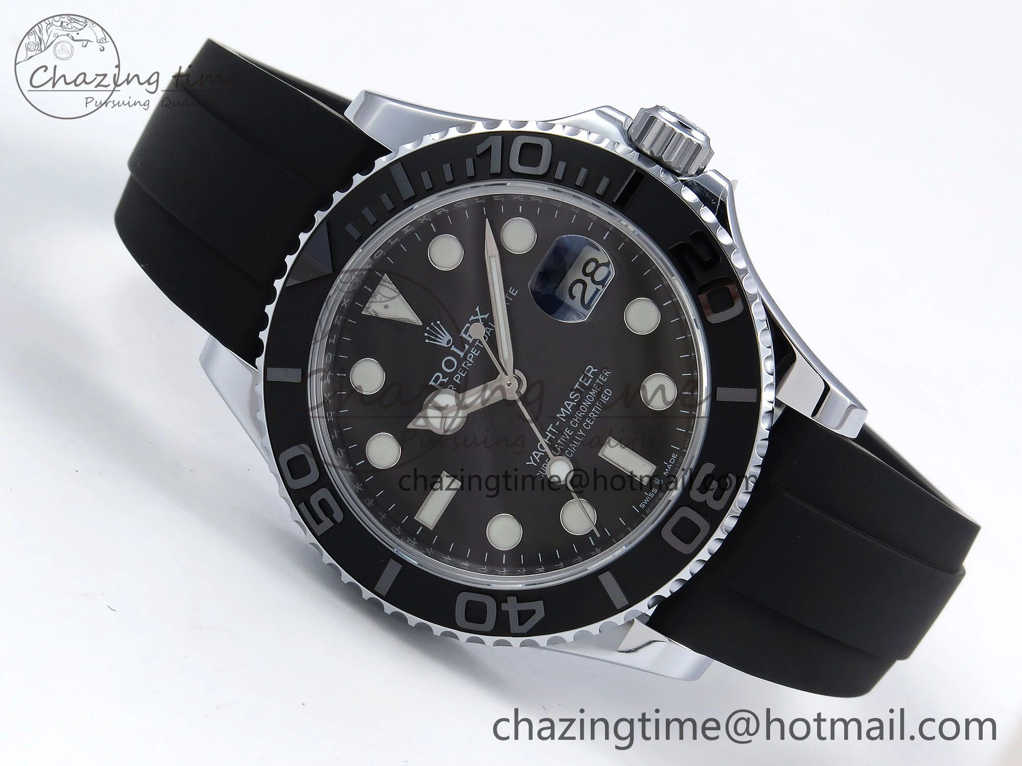 Yacht-Master 226659 SuperF 1:1 Best Edition Black Dial on Oysterflex Strap VR3235