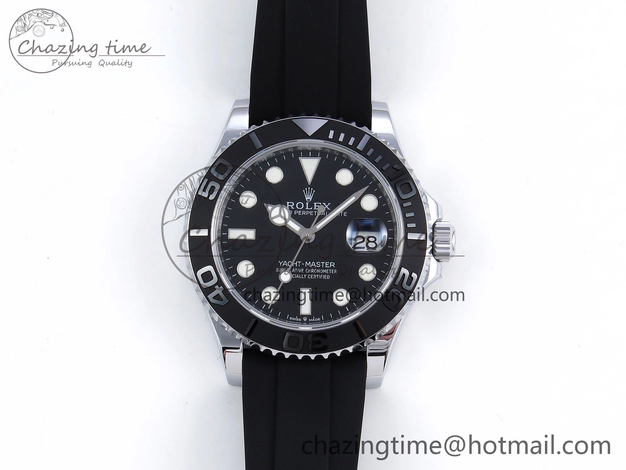 Yacht-Master 226659 SuperF 1:1 Best Edition Black Dial on Oysterflex Strap VR3235