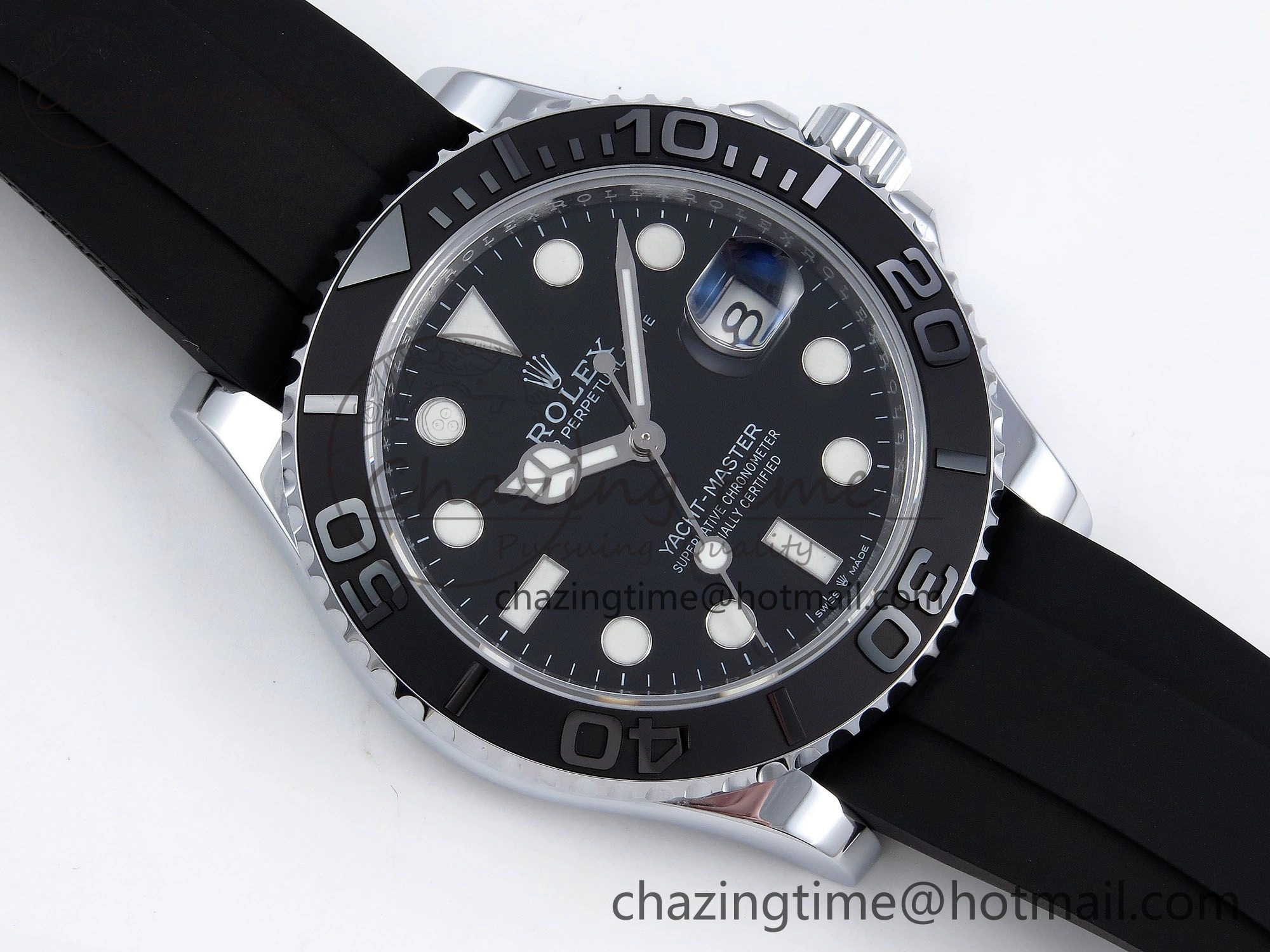 Yacht-Master 226659 SuperF 1:1 Best Edition Black Dial on Oysterflex Strap VR3235