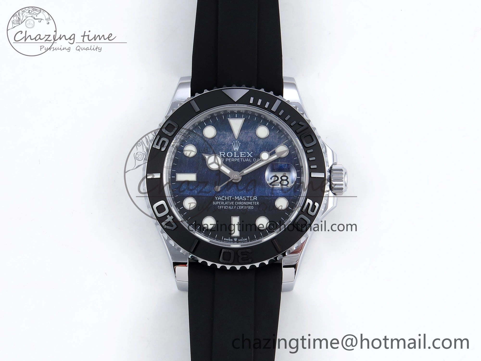 Yacht-Master 226659 SuperF 1:1 Best Edition Black Blue Dial on Oysterflex Strap VR3235