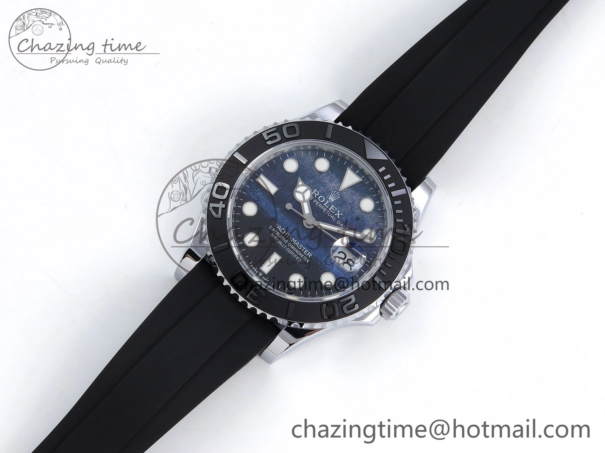 Yacht-Master 226659 SuperF 1:1 Best Edition Black Blue Dial on Oysterflex Strap VR3235