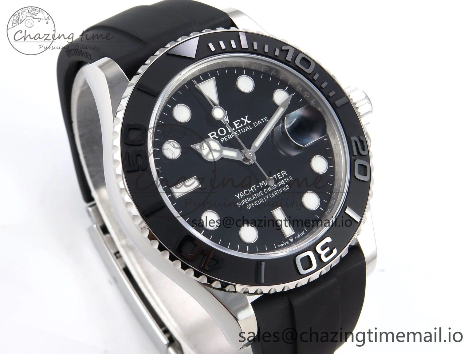 Yacht-Master 226659 VSF 1:1 Best Edition Black Dial on Oysterflex Strap VS3235 (Gain Weight)