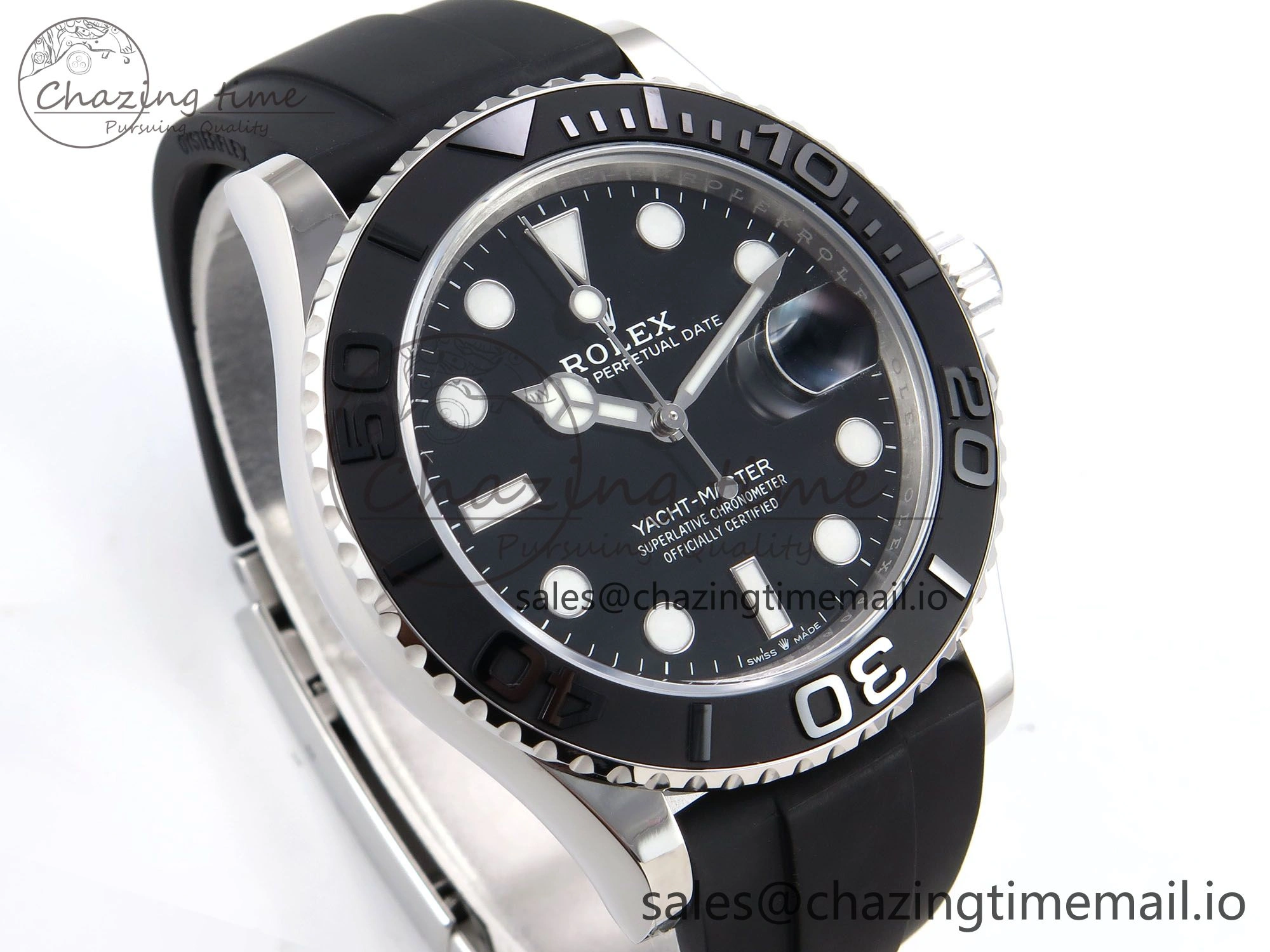 Yacht-Master 226659 VSF 1:1 Best Edition Black Dial on Oysterflex Strap VS3235 (Gain Weight)