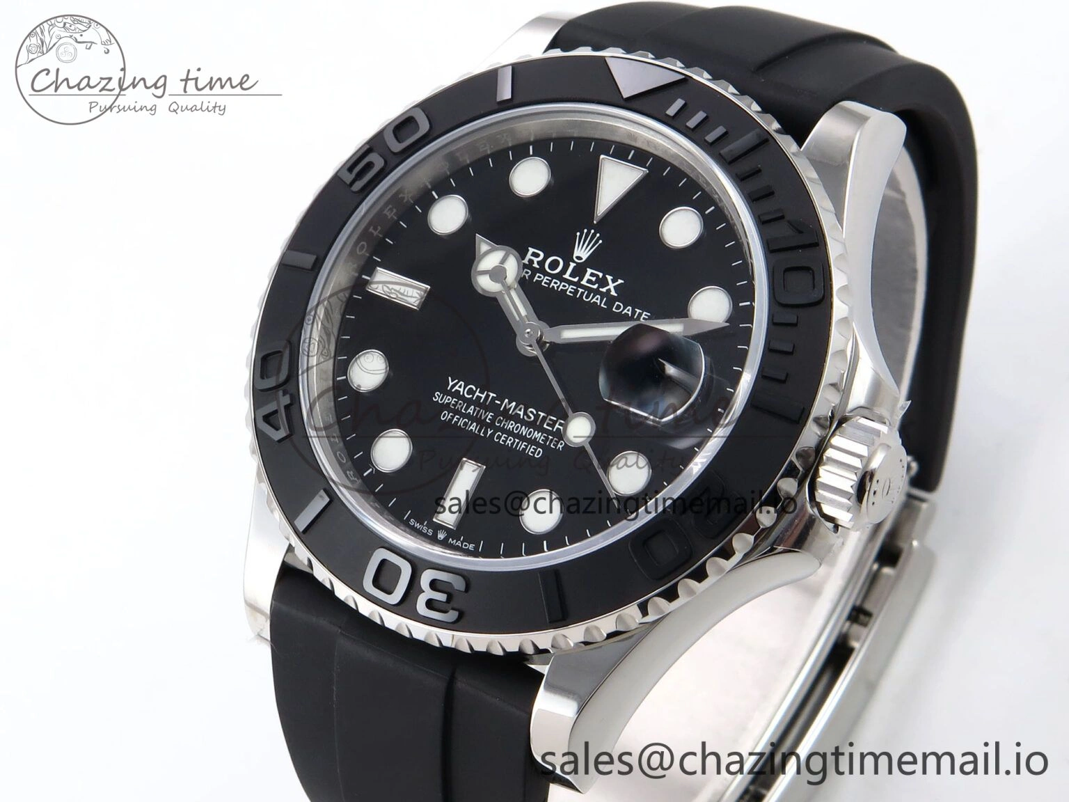 Yacht-Master 226659 VSF 1:1 Best Edition Black Dial on Oysterflex Strap VS3235 (Gain Weight)