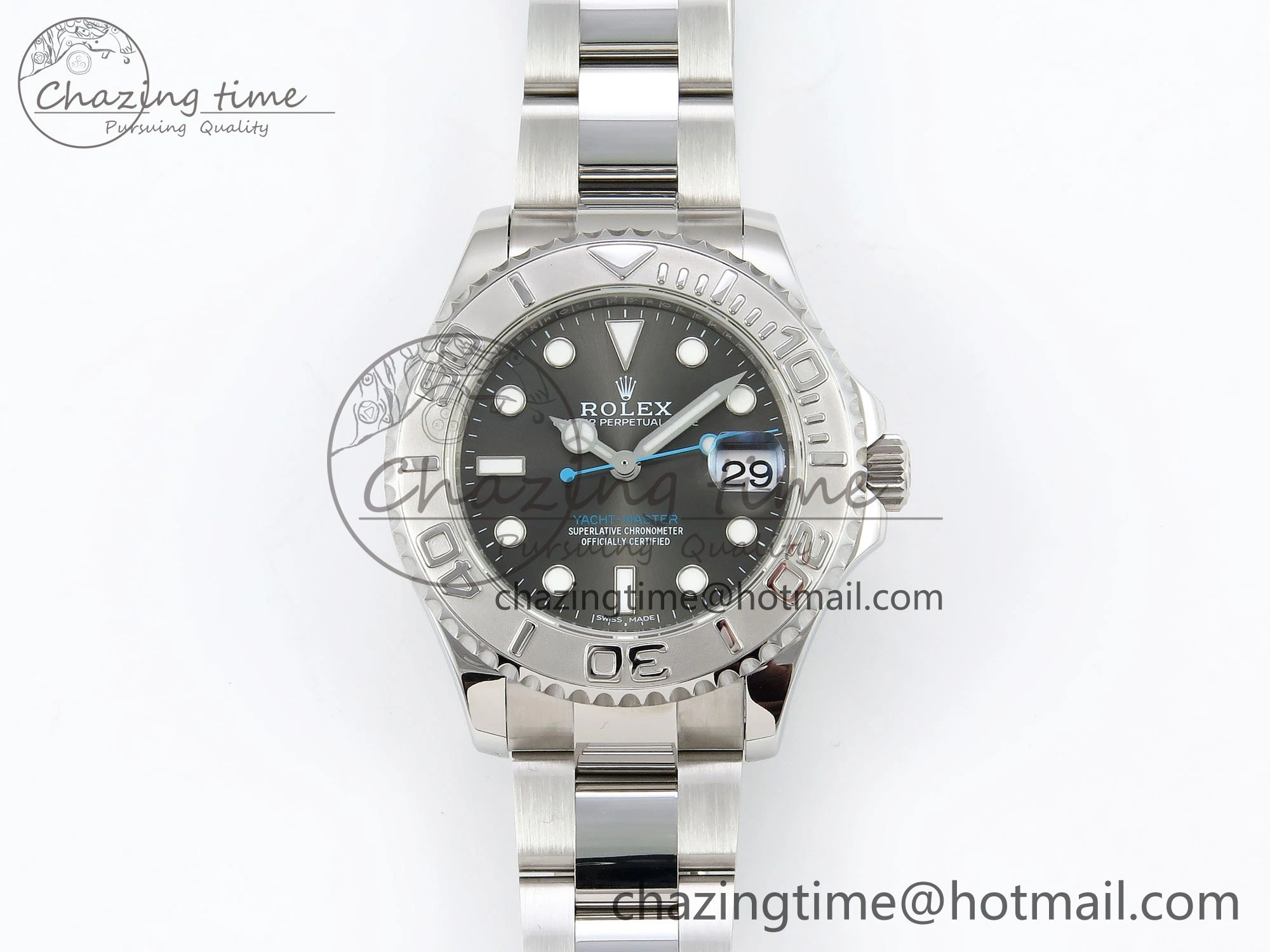 Yacht-Master 37mm 268622 ARF 1:1 Best Edition Gray Dial 904L SS Case and Bracelet A2824