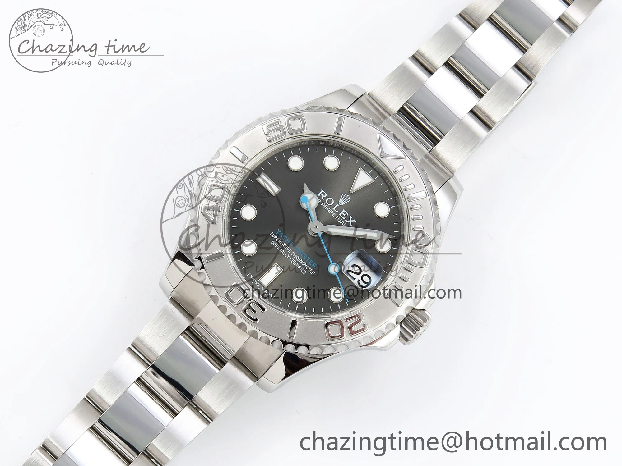 Yacht-Master 37mm 268622 ARF 1:1 Best Edition Gray Dial 904L SS Case and Bracelet A2824