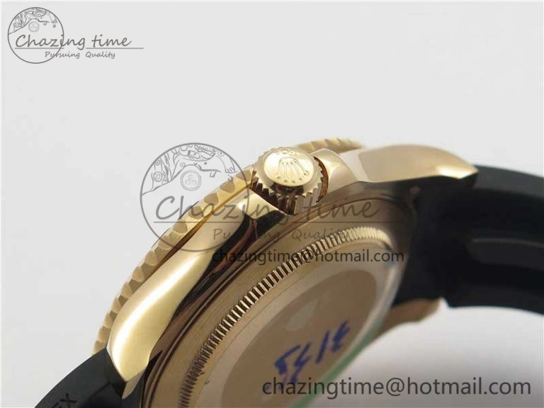 Yacht-Master 40 116695SATS Bp Maker Best Edition Black Dial on Rubber Strap SA3135