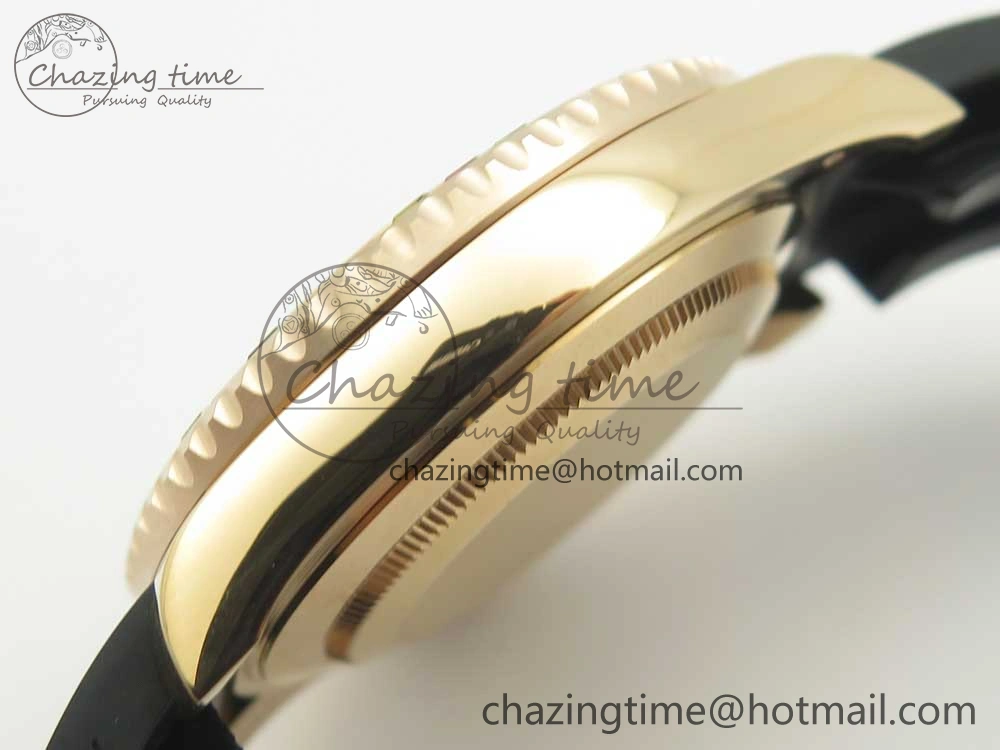 Yacht-Master 40 116695SATS Noob 1:1 Best Edition 904L Case On Black Rubber Strap (Free Extra Strap)
