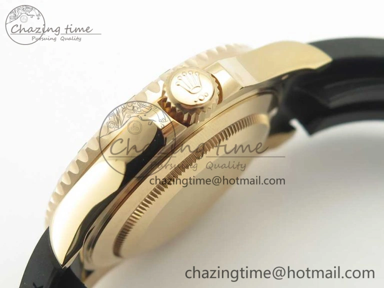 Yacht-Master 40 116695SATS Noob 1:1 Best Edition 904L Case On Black Rubber Strap (Free Extra Strap)