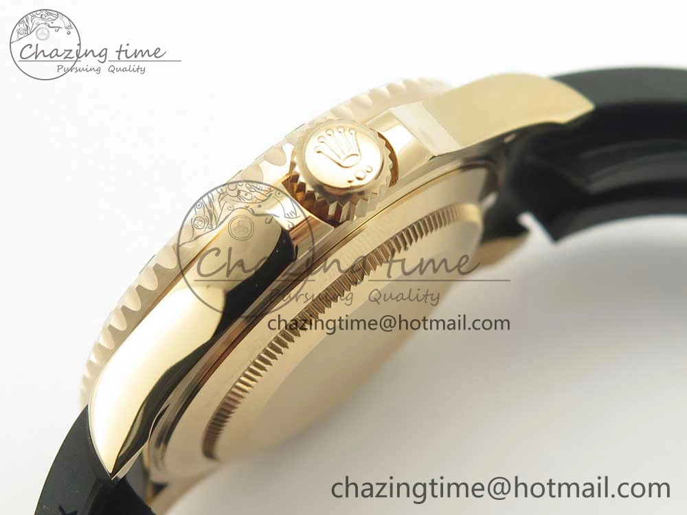 Yacht-Master 40 116695SATS Noob 1:1 Best Edition 904L Case On Black Rubber Strap (Free Extra Strap)
