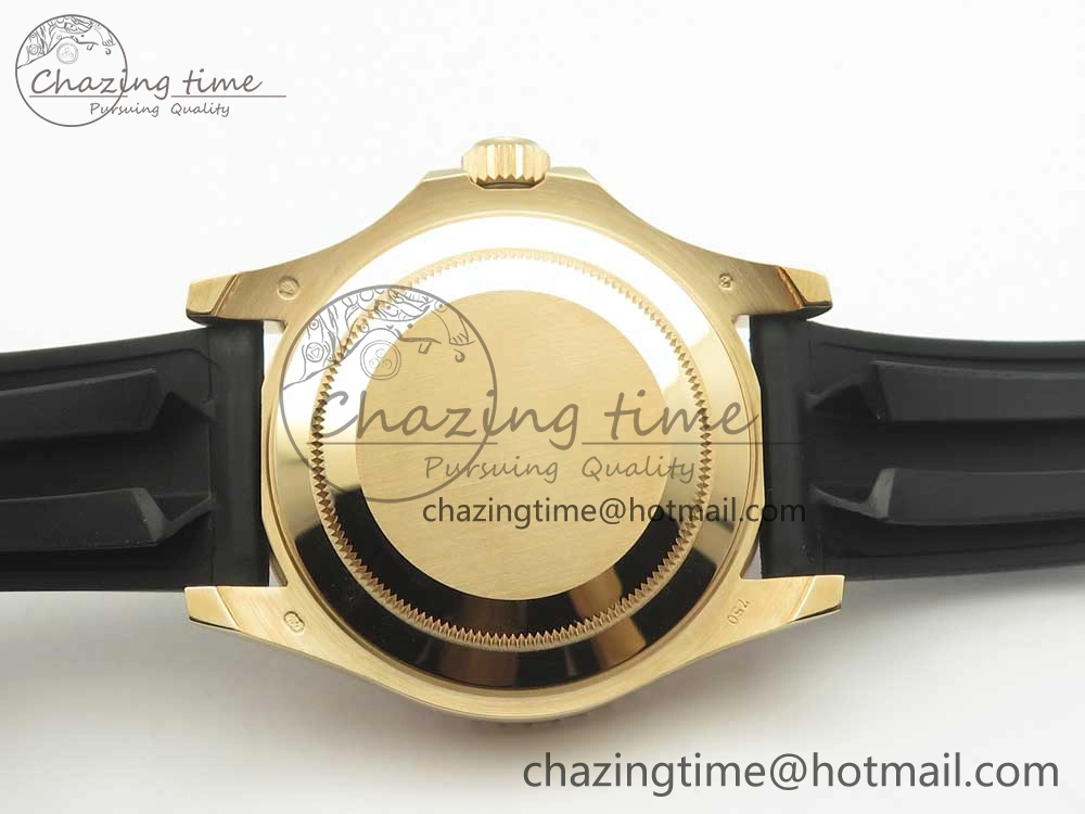Yacht-Master 40 116695SATS Noob 1:1 Best Edition 904L Case On Black Rubber Strap (Free Extra Strap)