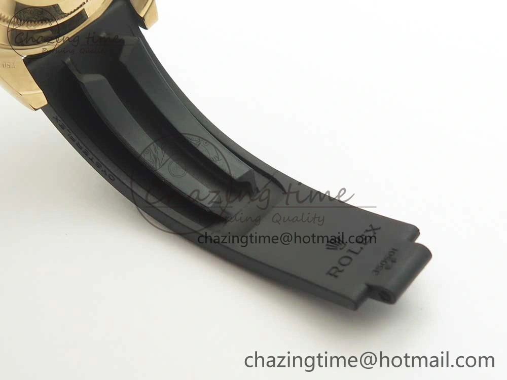Yacht-Master 40 116695SATS Noob 1:1 Best Edition 904L Case On Black Rubber Strap (Free Extra Strap)