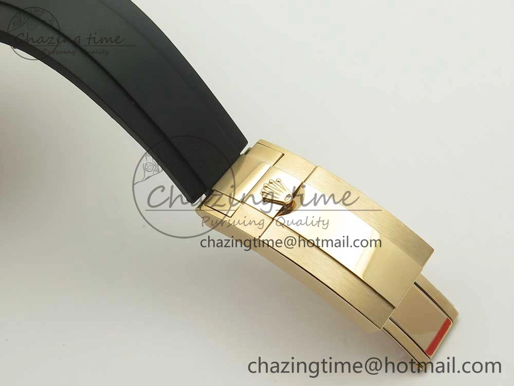 Yacht-Master 40 116695SATS Noob 1:1 Best Edition 904L Case On Black Rubber Strap (Free Extra Strap)