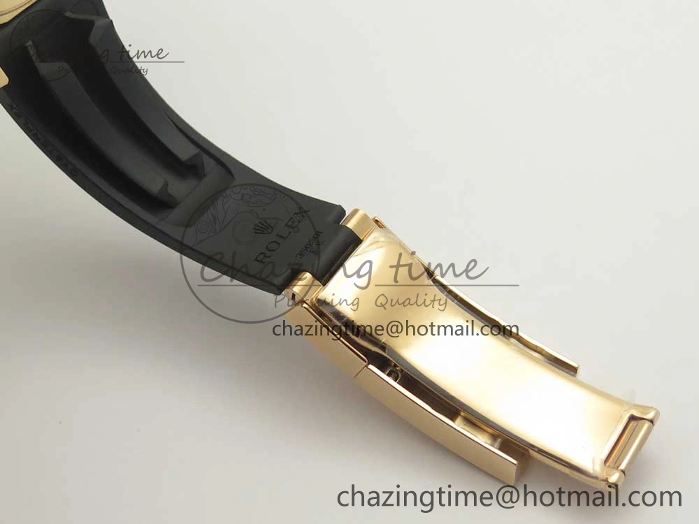 Yacht-Master 40 116695SATS Noob 1:1 Best Edition 904L Case On Black Rubber Strap (Free Extra Strap)