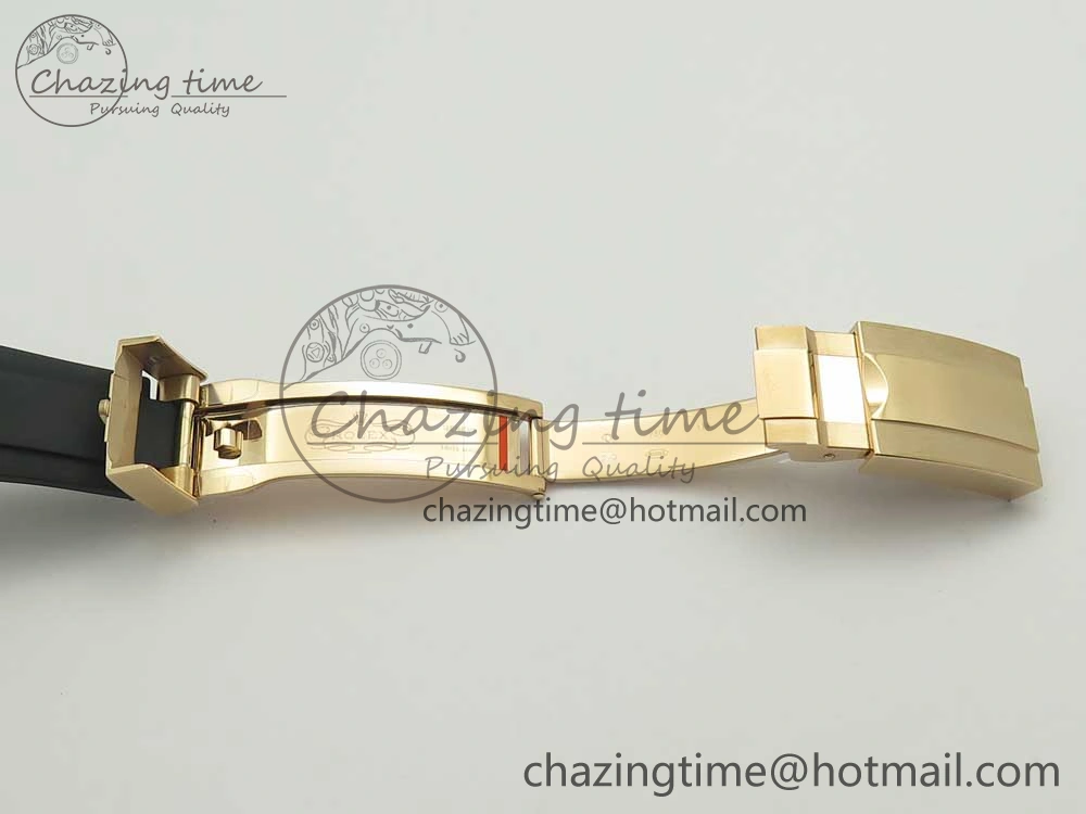 Yacht-Master 40 116695SATS Noob 1:1 Best Edition 904L Case On Black Rubber Strap (Free Extra Strap)
