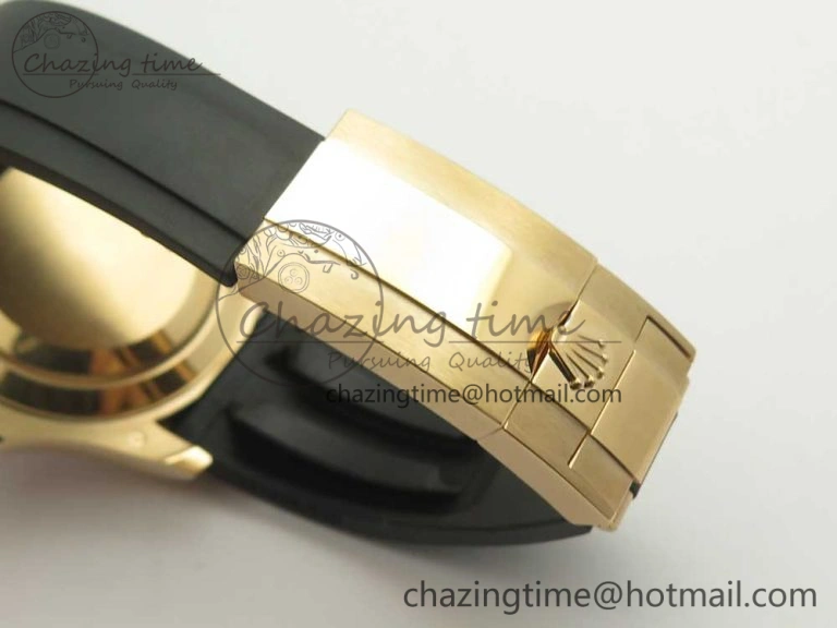 Yacht-Master 40 116695SATS Noob 1:1 Best Edition 904L Case On Black Rubber Strap (Free Extra Strap)