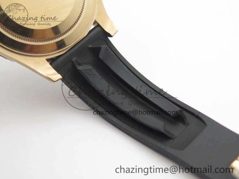 Yacht-Master 40mm 116695SATS BP Maker Best Edition Crystal Bezel On Black Rubber Strap A2824