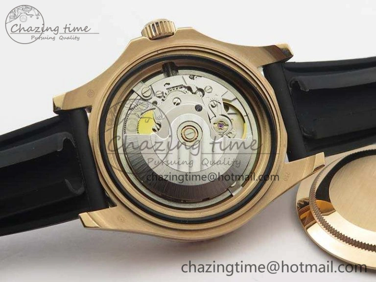 Yacht-Master 40mm 116695SATS BP Maker Best Edition Crystal Bezel On Black Rubber Strap A2824