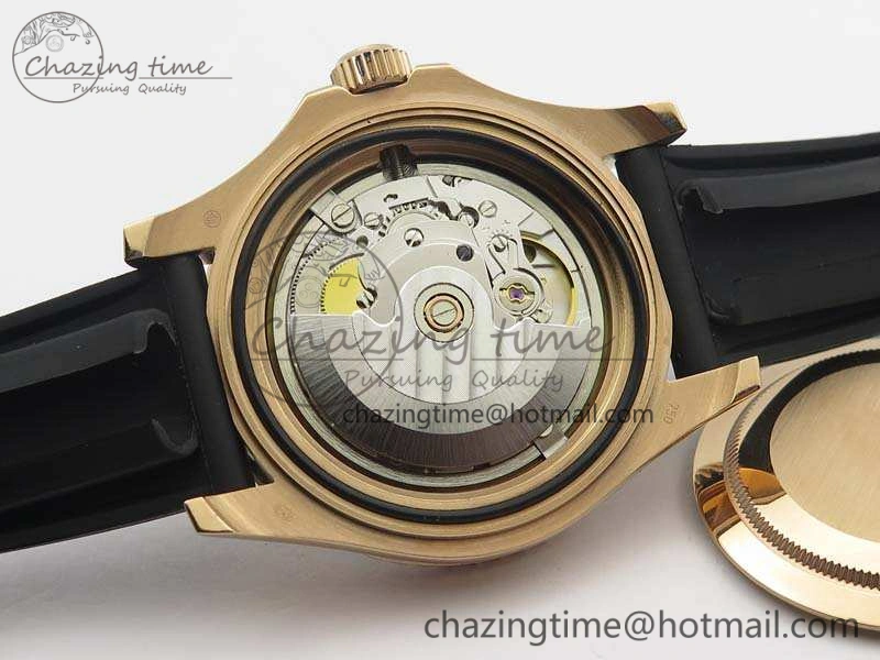 Yacht-Master 40mm 116695SATS BP Maker Best Edition Crystal Bezel On Black Rubber Strap A2824