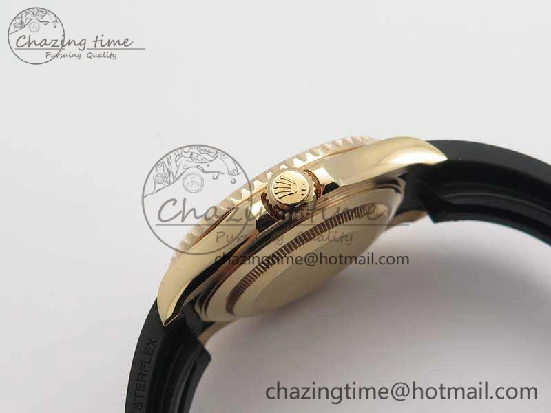 Yacht-Master 40mm 116695SATS BP Maker Best Edition Crystal Bezel On Black Rubber Strap Swiss ETA2824