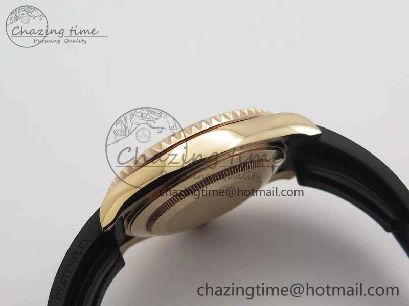 Yacht-Master 40mm 116695SATS BP Maker Best Edition Crystal Bezel On Black Rubber Strap Swiss ETA2824