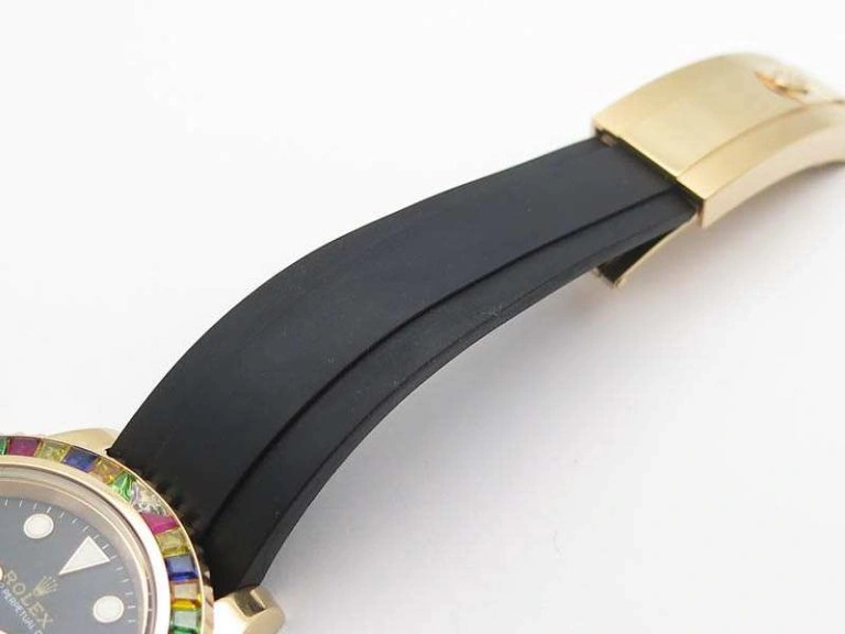 Yacht-Master 40mm 116695SATS Noob 1:1 Best Edition On Black Rubber Strap A2836 (Free Extra Strap)