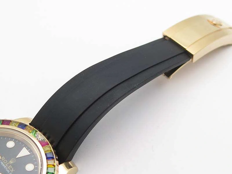 Yacht-Master 40mm 116695SATS Noob 1:1 Best Edition On Black Rubber Strap A2836 (Free Extra Strap)