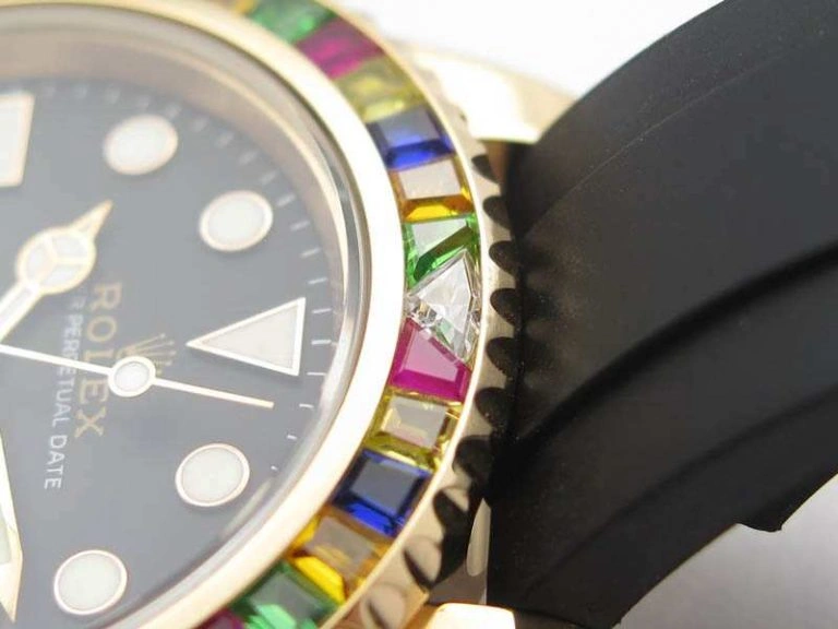 Yacht-Master 40mm 116695SATS Noob 1:1 Best Edition On Black Rubber Strap A2836 (Free Extra Strap)