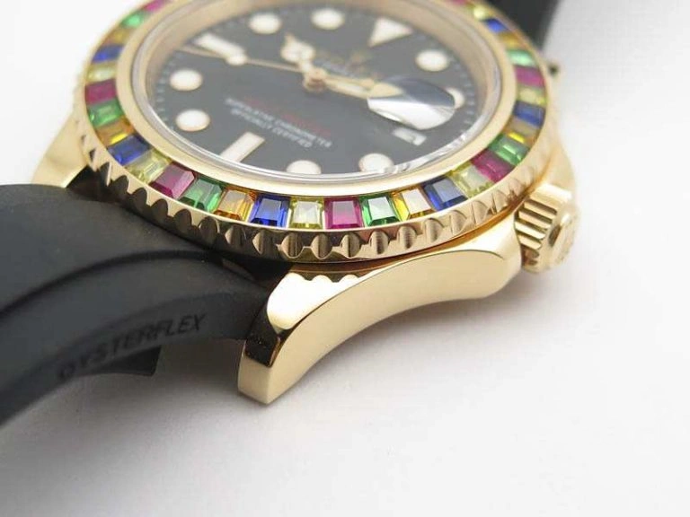 Yacht-Master 40mm 116695SATS Noob 1:1 Best Edition On Black Rubber Strap A2836 (Free Extra Strap)