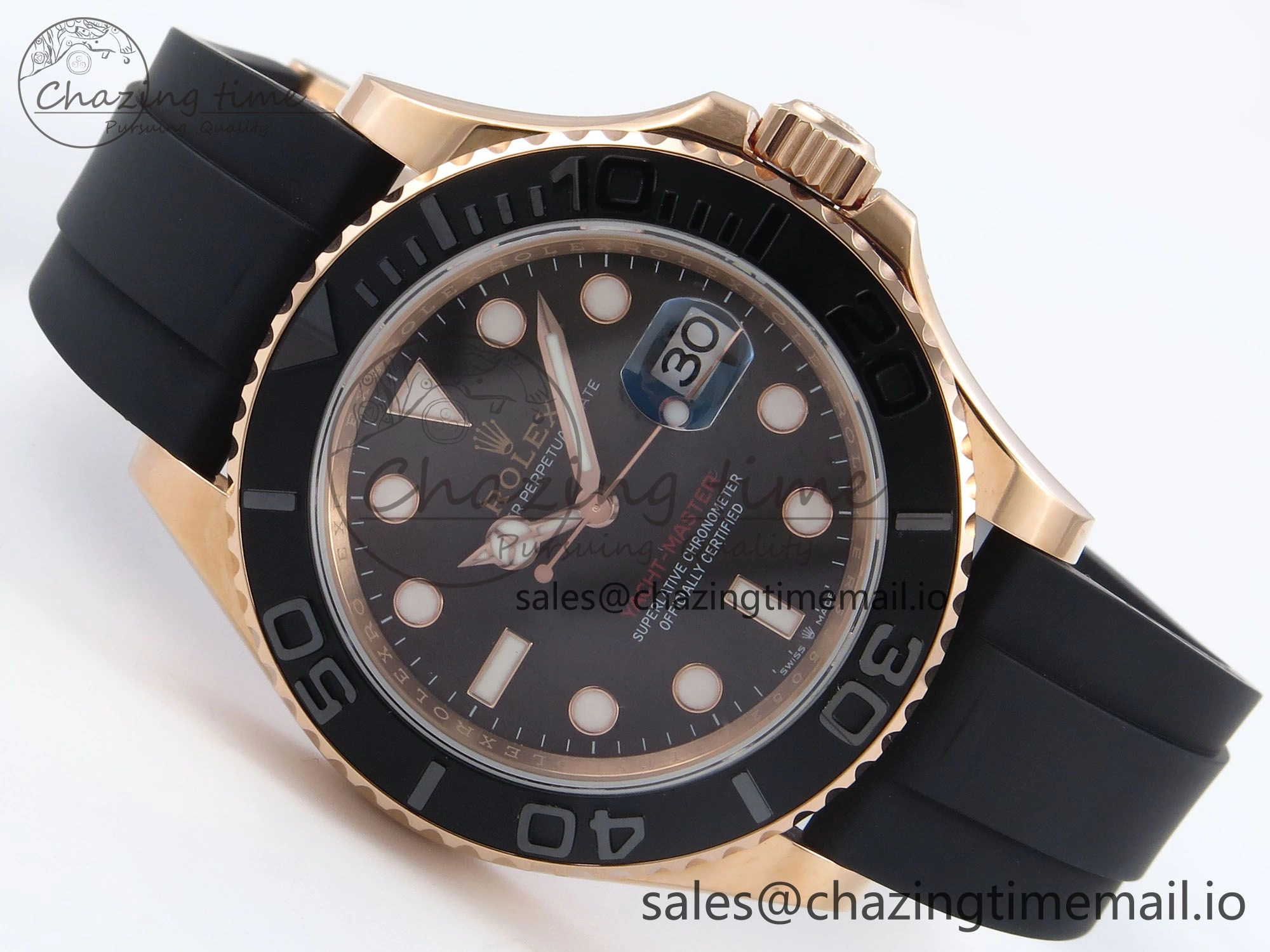 Yacht-Master 40mm 126655 EWEF Best Edition Black Dial on Oysterflex Strap A3235