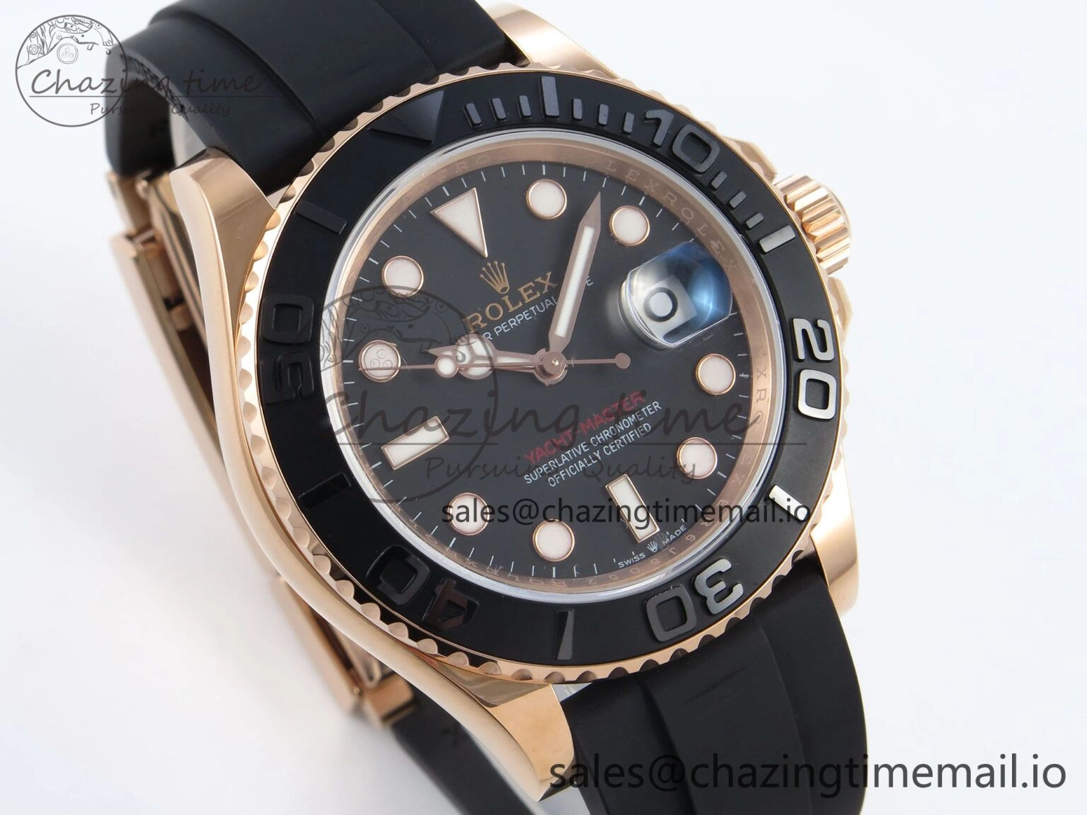 Yacht-Master 40mm 126655 EWEF Best Edition Black Dial on Oysterflex Strap A3235