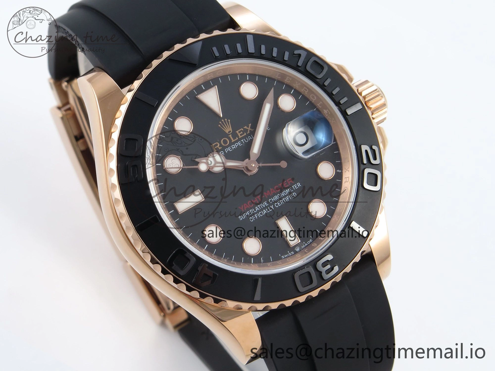 Yacht-Master 40mm 126655 EWEF Best Edition Black Dial on Oysterflex Strap A3235