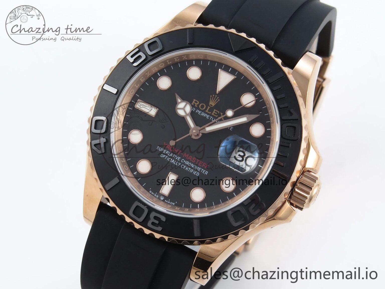 Yacht-Master 40mm 126655 EWEF Best Edition Black Dial on Oysterflex Strap A3235